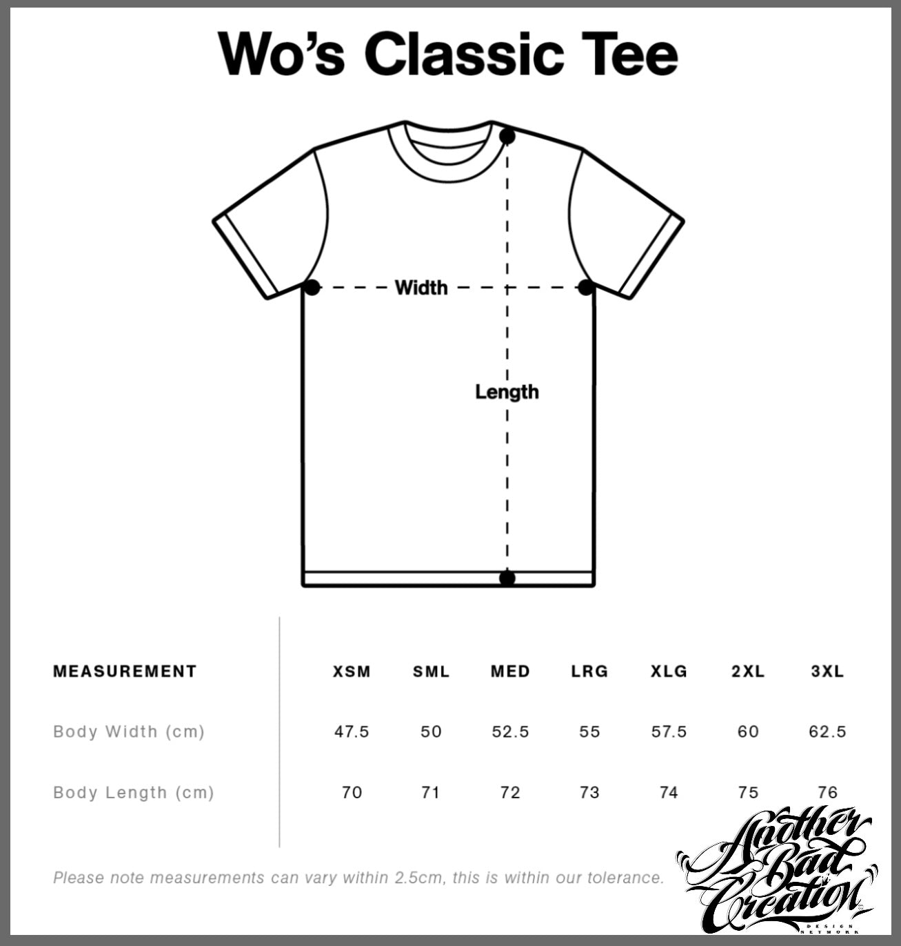 WOMENS ANOTHER BAD CREATION - RED ON WHITE XMAS SPECIAL - WHITE CLASSIC TEE - 4026 - LAST STOCK