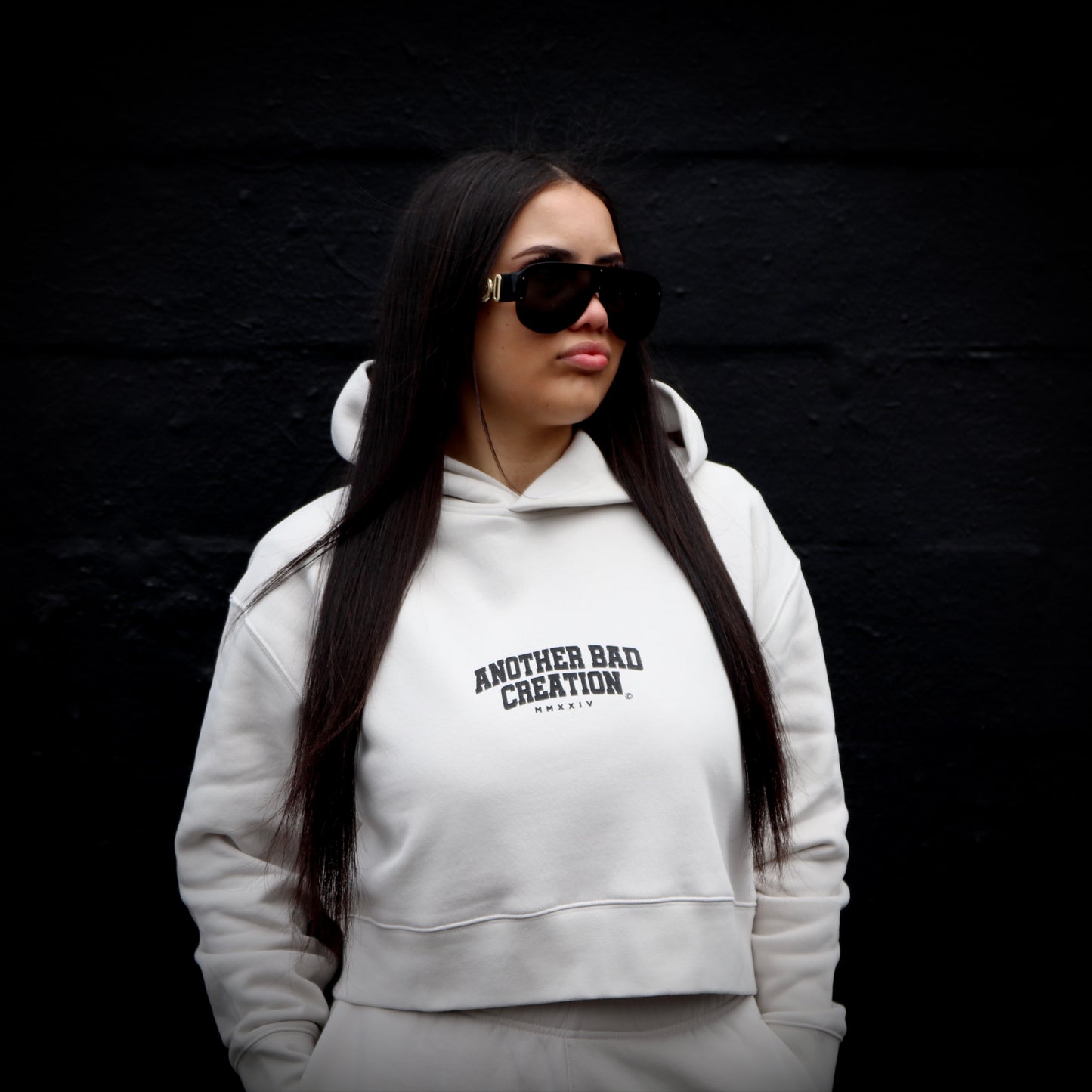 WOMENS ANOTHER BAD CREATION - MMXXIV COLLEGE BONE CROP HOOD - 4168 - LAST STOCK