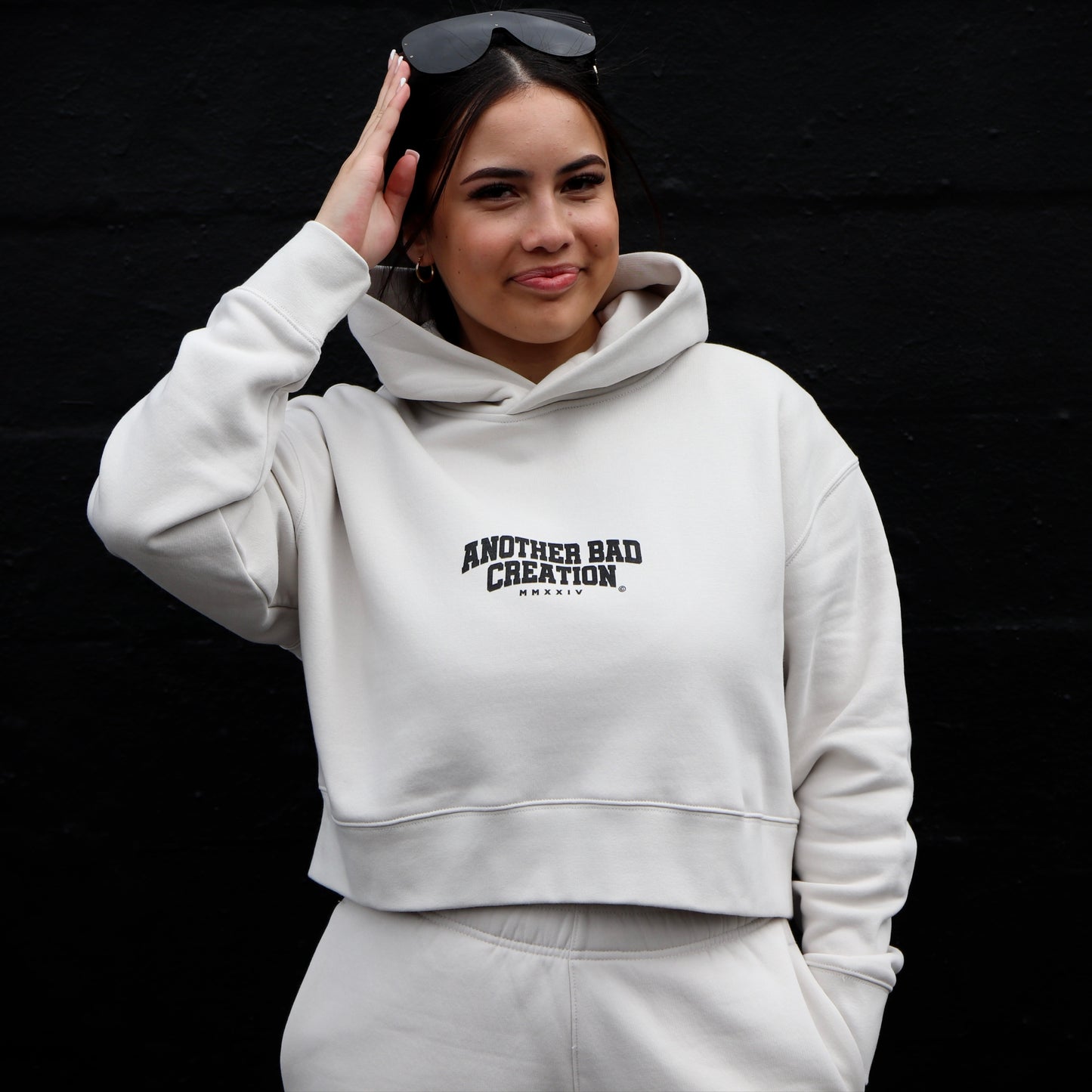 WOMENS ANOTHER BAD CREATION - MMXXIV COLLEGE BONE CROP HOOD - 4168 - LAST STOCK