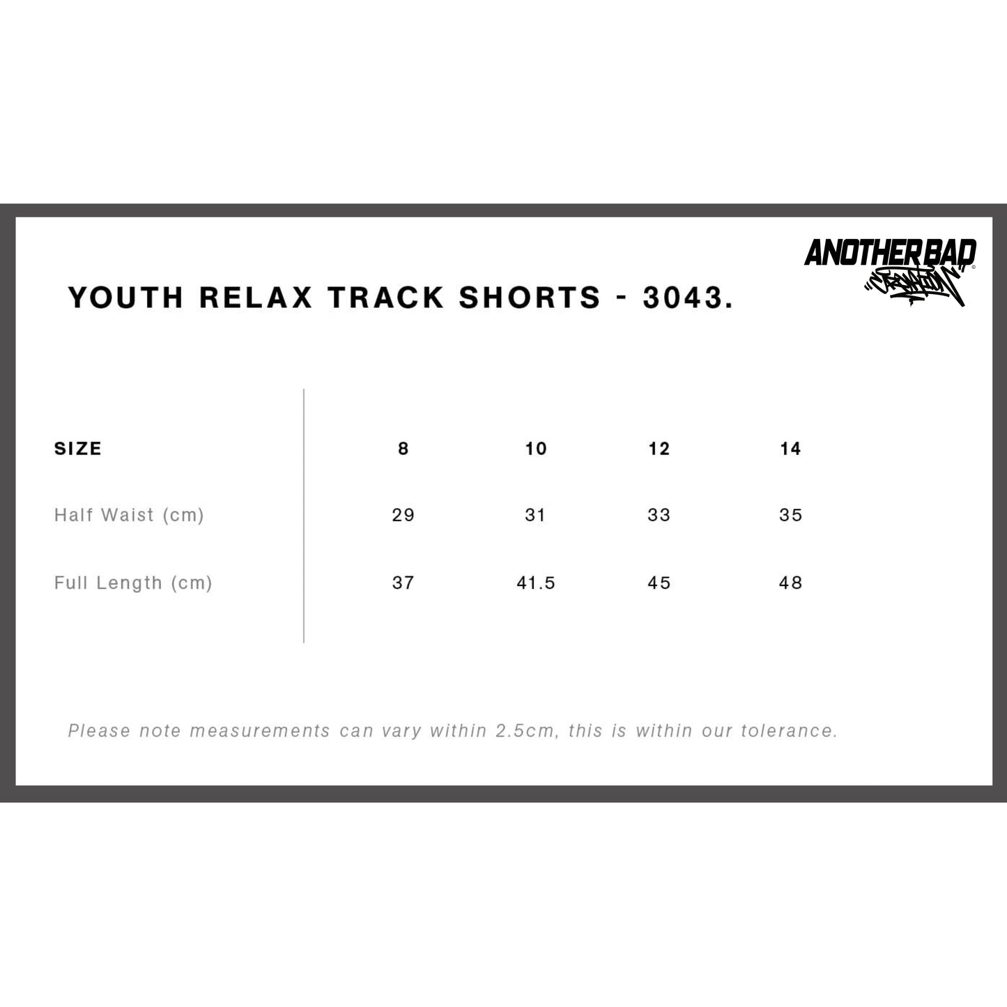 YOUTH ANOTHER BAD CREATION - ABC BROWN EMB JUNE DROP - RELAX TRACK SHORTS - 3043