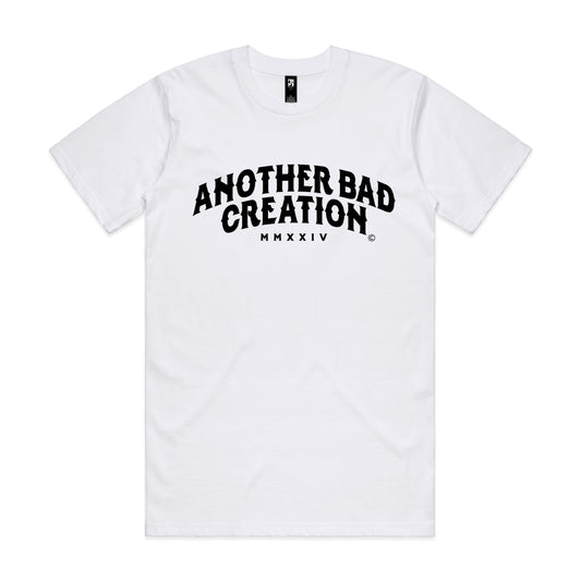 MENS ANOTHER BAD CREATION -ABC MMXXIV LOGO - WHITE CLASSIC TEE - 5026