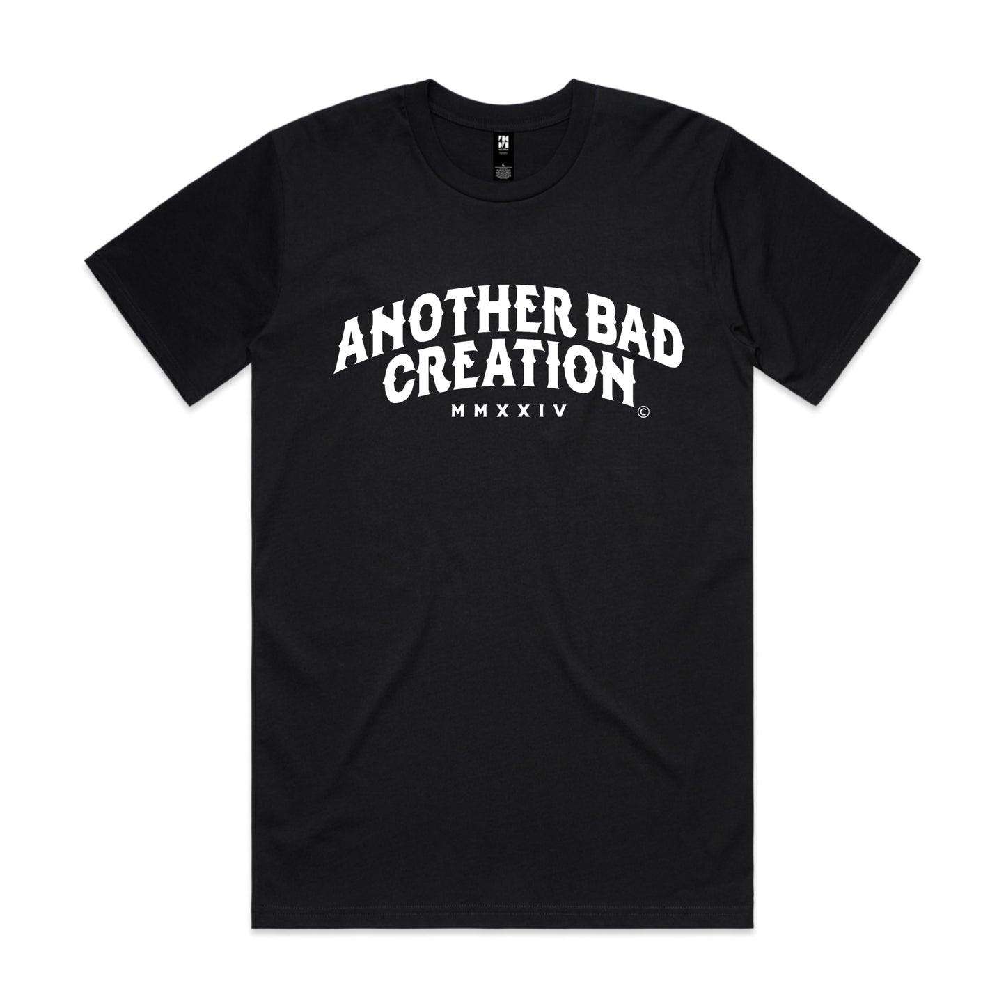 MENS ANOTHER BAD CREATION -ABC MMXXIV LOGO - BLACK CLASSIC TEE - 5026