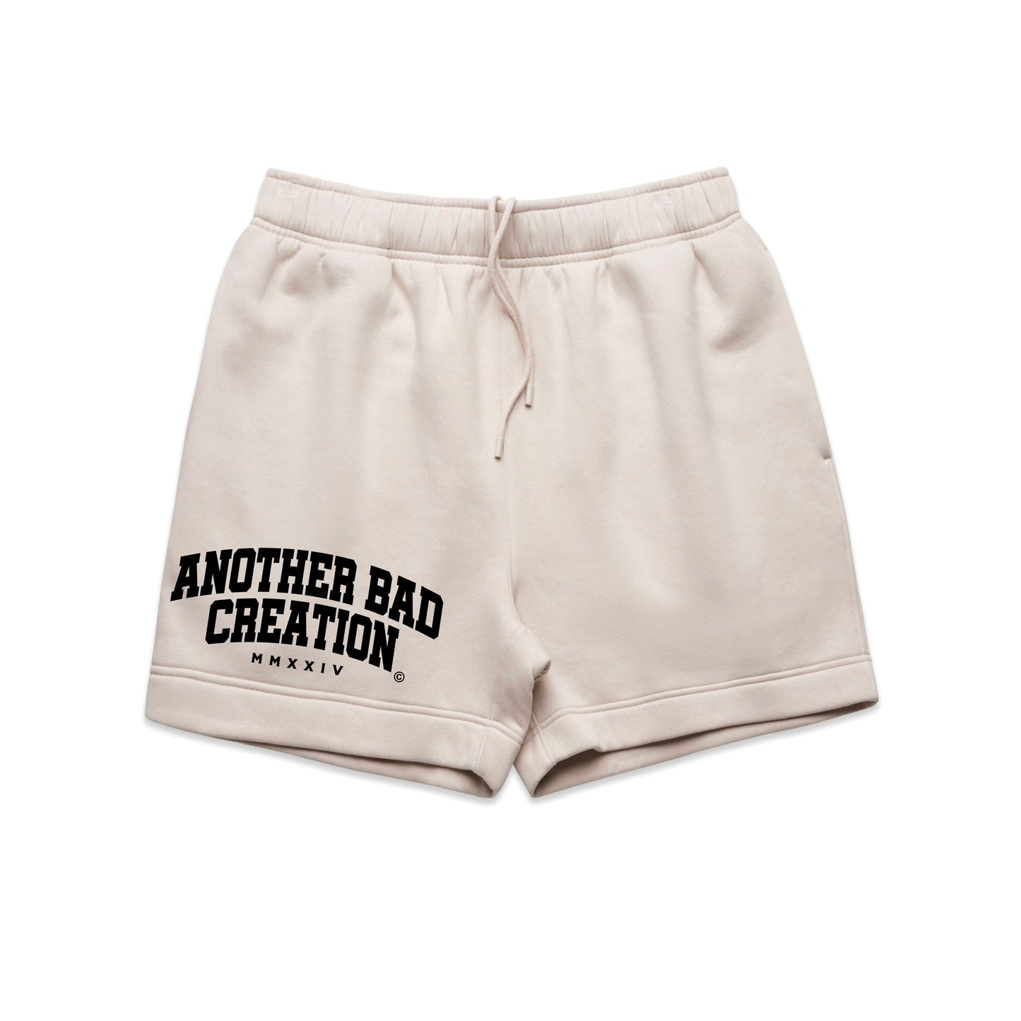 MENS ANOTHER BAD CREATION - MMXXIV COLLEGE BONE RELAX TRACK SHORTS - 5933 L/S