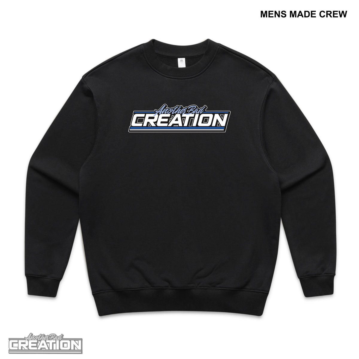 MENS ANOTHER BAD CREATION - ABC GEL BLUE DROP CREWNECKS - BLACK