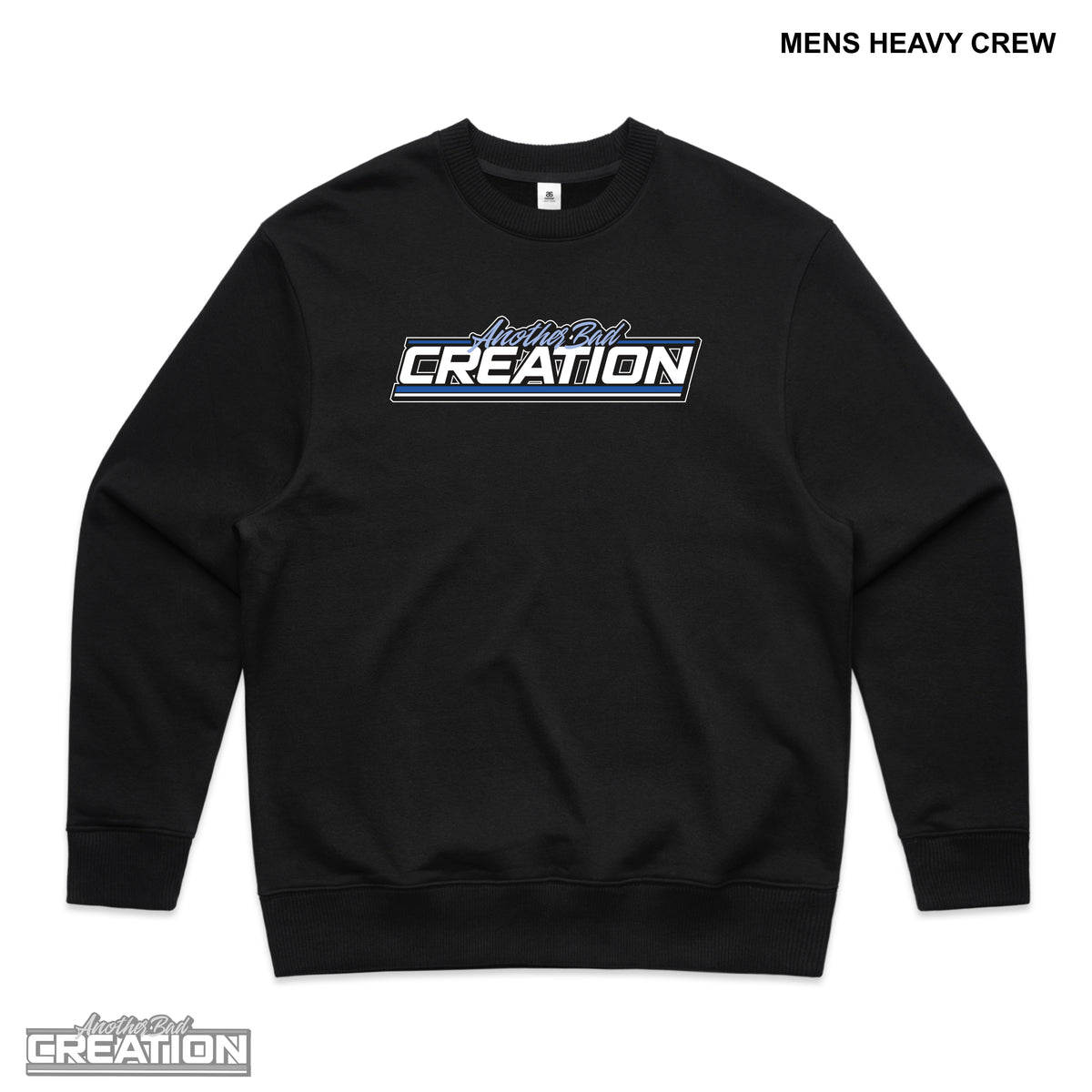 MENS ANOTHER BAD CREATION - ABC GEL BLUE DROP CREWNECKS - BLACK
