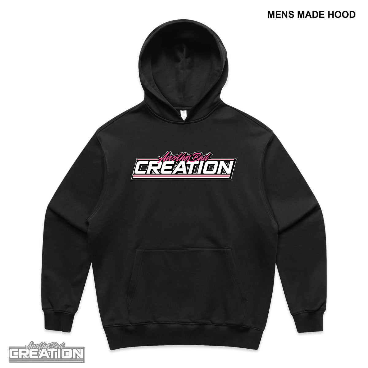 MENS ANOTHER BAD CREATION - ABC GEL PINK DROP - HOODIES - HEAVY - MADE - BOX