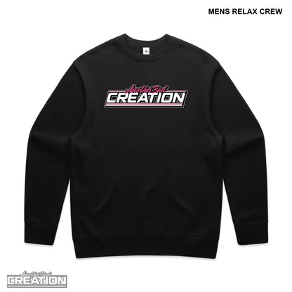 MENS ANOTHER BAD CREATION - ABC GEL PINK DROP CREWNECKS - BLACK