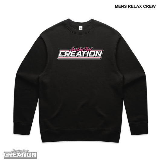 MENS ANOTHER BAD CREATION - ABC GEL PINK DROP CREWNECKS - BLACK