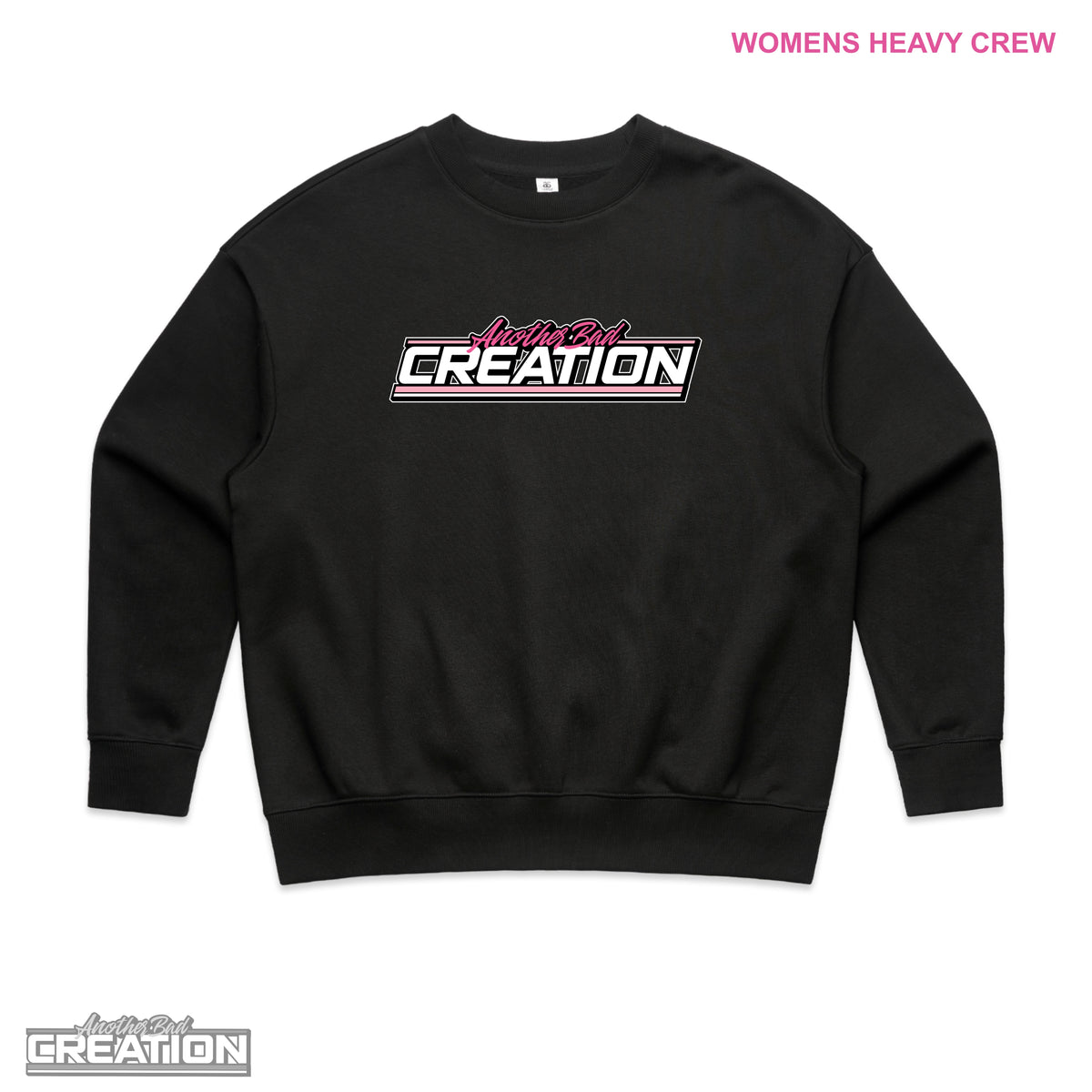 WOMENS ANOTHER BAD CREATION - ABC GEL PINK DROP CREWNECKS