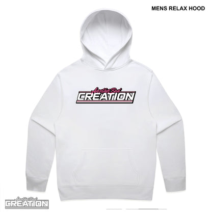 MENS ANOTHER BAD CREATION - ABC GEL PINK DROP - RELAX HOODIES - 5161 - WHITE - BLACK