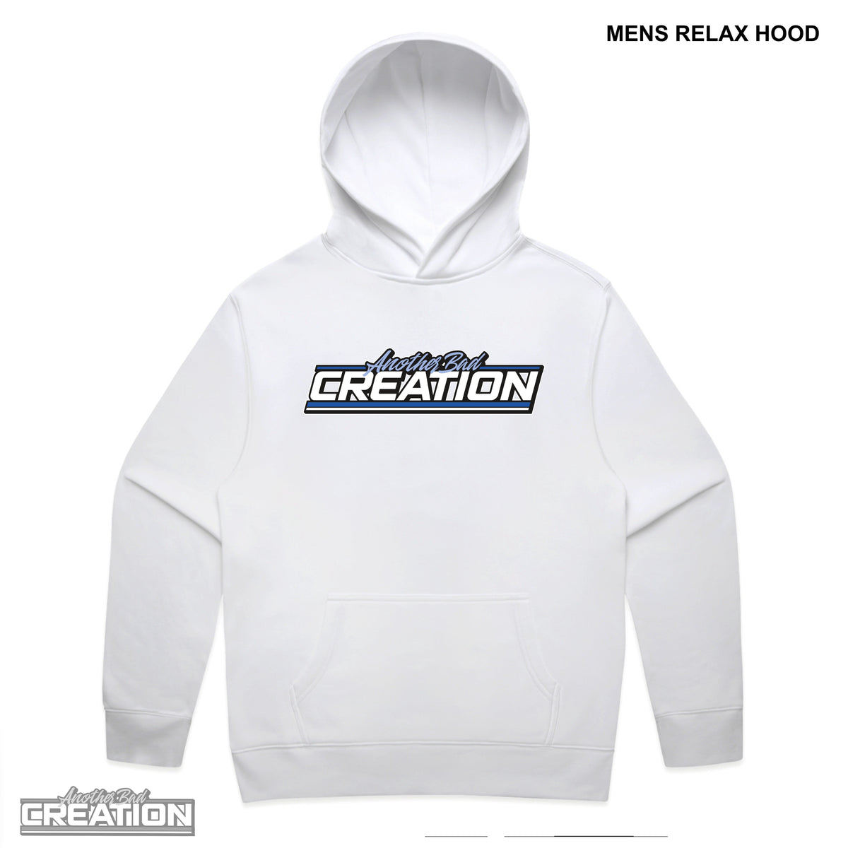 MENS ANOTHER BAD CREATION - ABC GEL BLUE DROP - RELAX HOODIES - 5161 - WHITE - BLACK