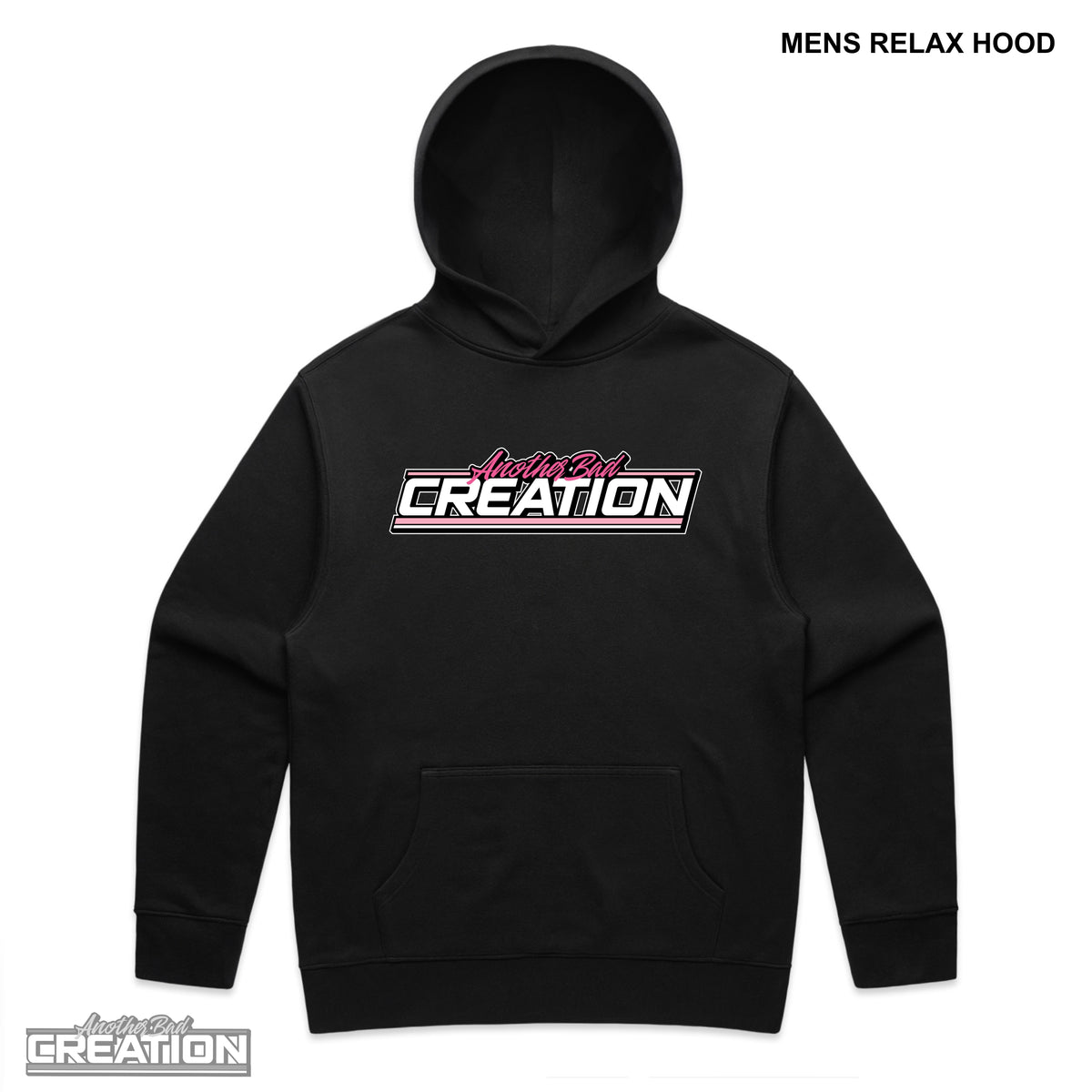 MENS ANOTHER BAD CREATION - ABC GEL PINK DROP - RELAX HOODIES - 5161 - WHITE - BLACK
