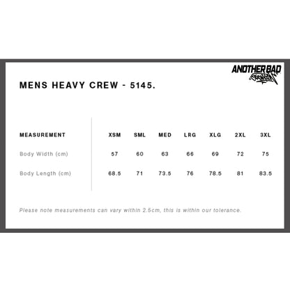 MENS ANOTHER BAD CREATION - ABC TEAL DEC DROP CREWNECKS - BLACK