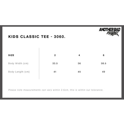 KIDS  ANOTHER BAD CREATION - ABC TEAL DEC DROP - CLASSIC TEE - 3060 - BLACK
