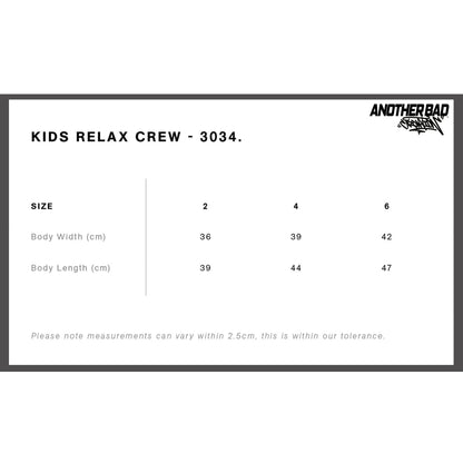 KIDS  ANOTHER BAD CREATION - ABC TEAL DEC DROP - RELAX CREW -3034 BLACK - SIZE 6 ONLY