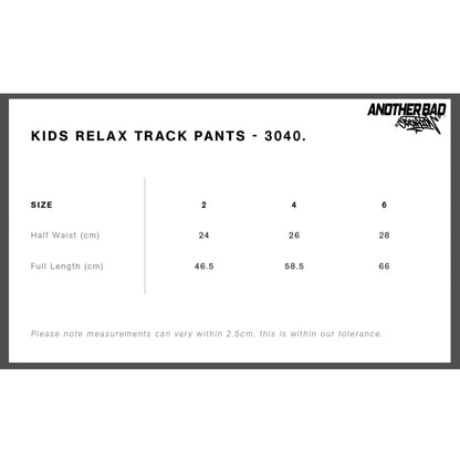 KIDS ANOTHER BAD CREATION - ABC PINK ON BLACK DROP - RELAX PANTS - 3040 BLACK