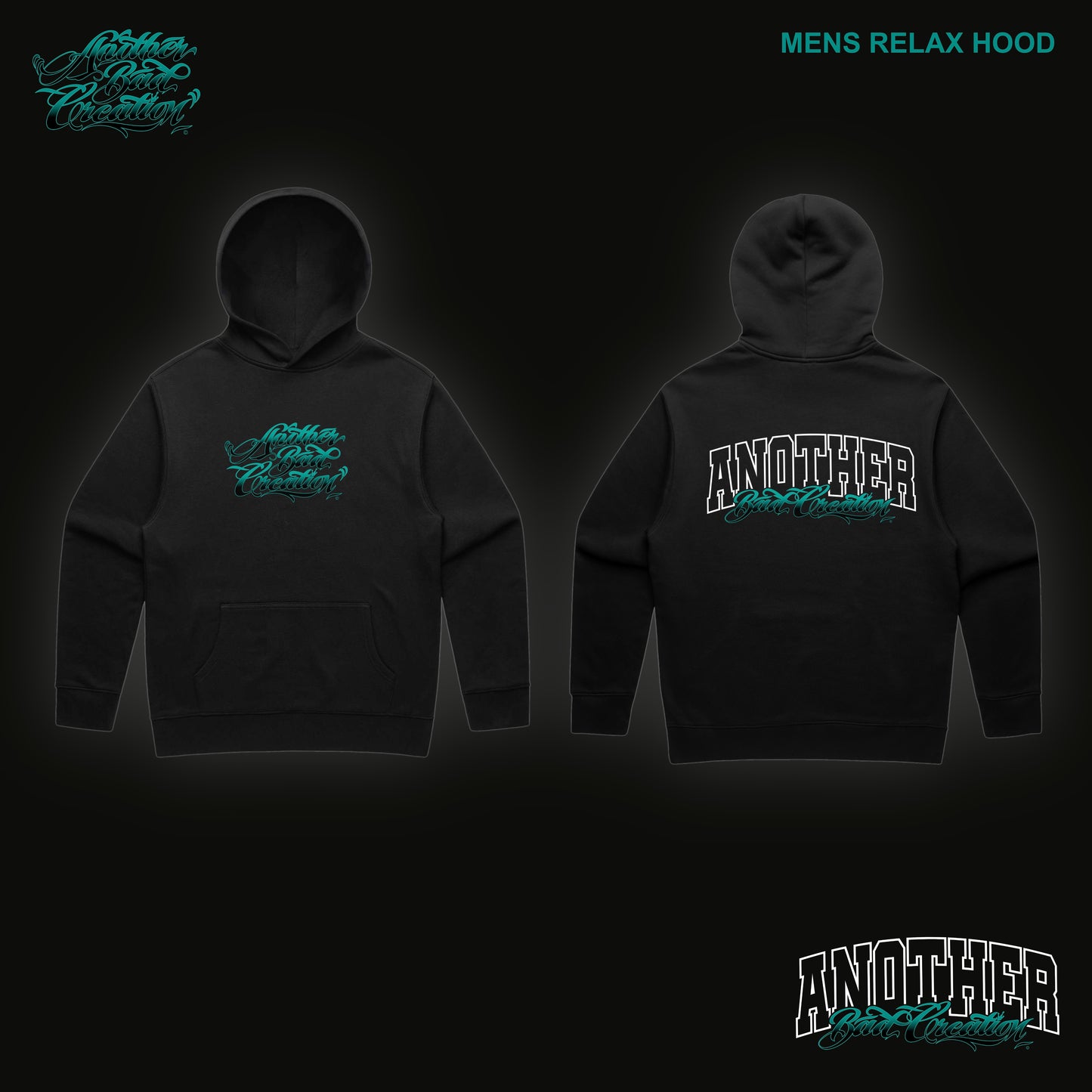 MENS ANOTHER BAD CREATION - ABC TEAL DEC DROP - HOODIES