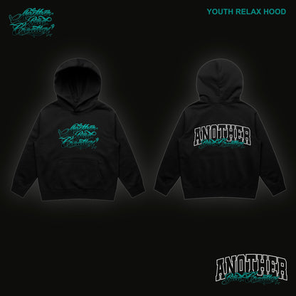 YOUTH ANOTHER BAD CREATION - ABC TEAL DEC DROP - RELAX HOOD - 3037 BLACK