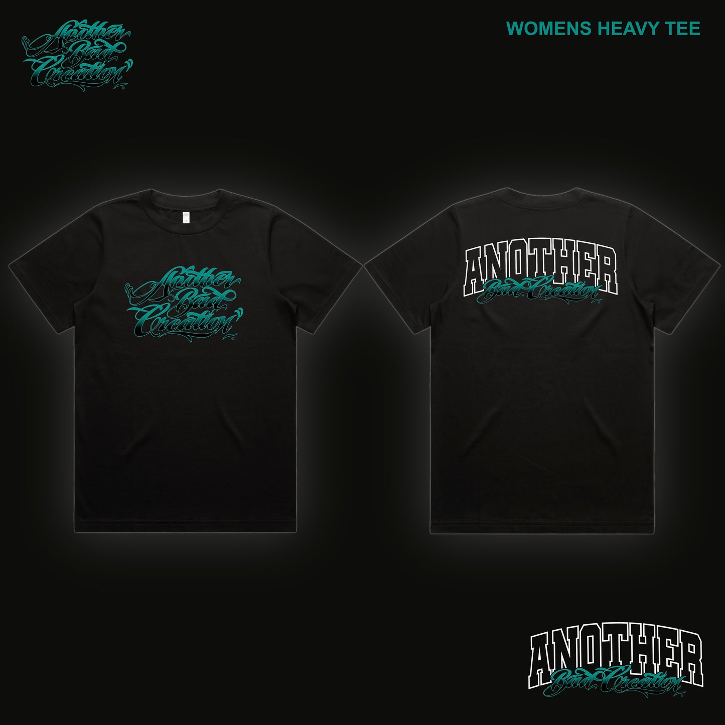 WOMENS ANOTHER BAD CREATION - ABC TEAL DEC DROP - TEES
