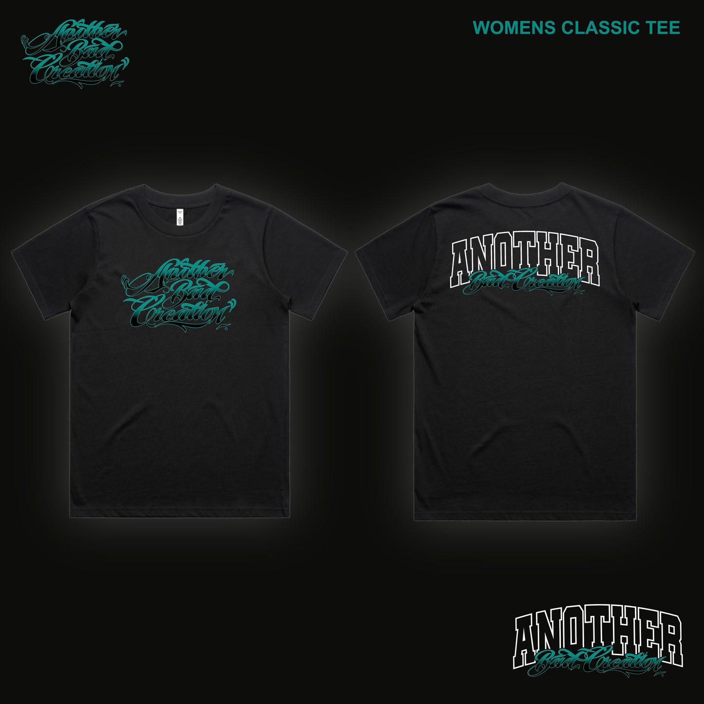 WOMENS ANOTHER BAD CREATION - ABC TEAL DEC DROP - TEES