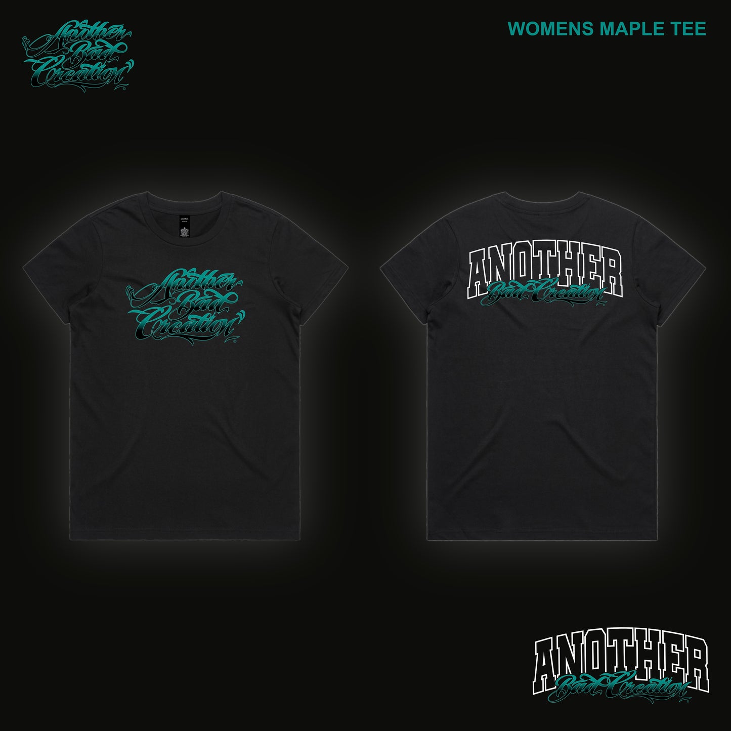 WOMENS ANOTHER BAD CREATION - ABC TEAL DEC DROP - TEES