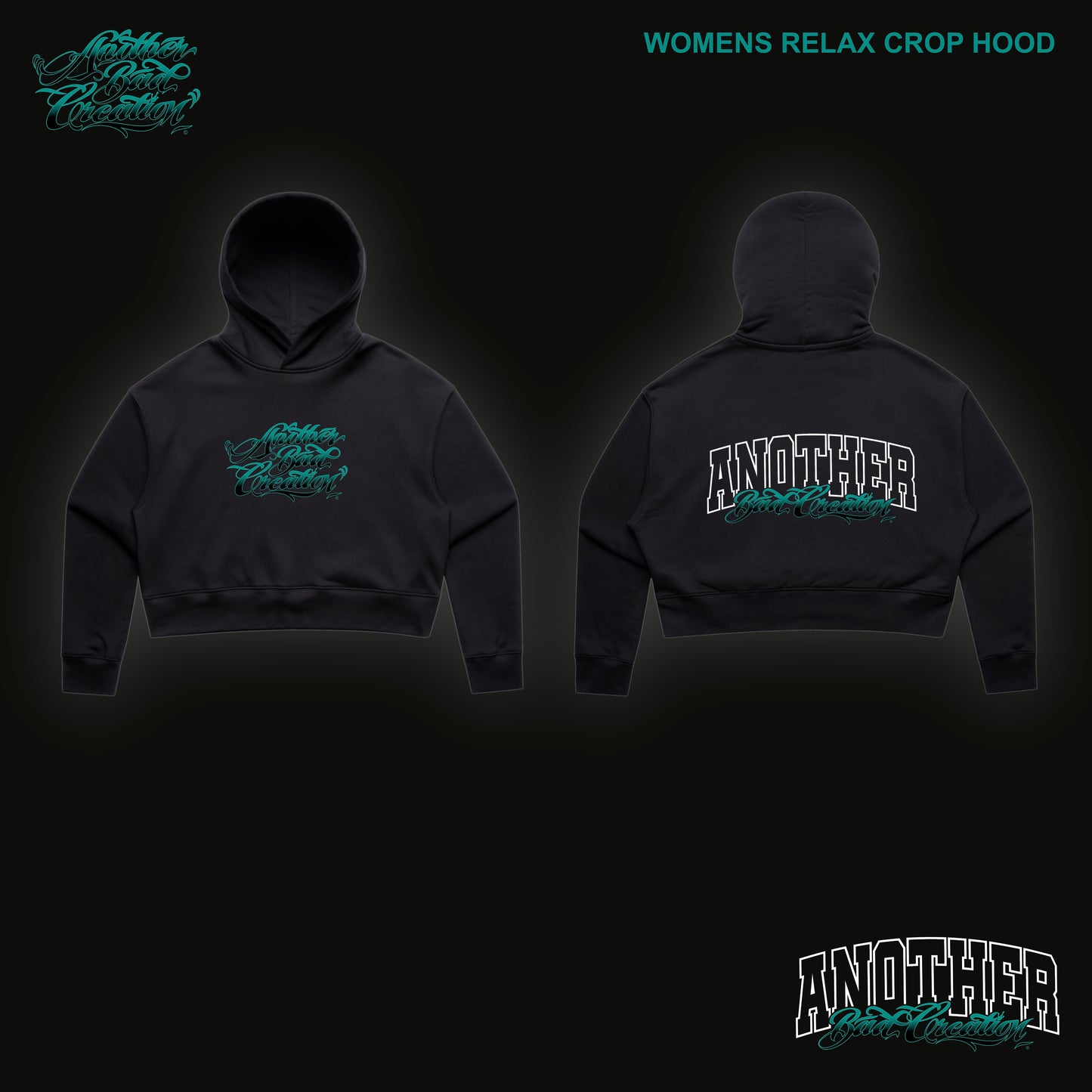 WOMENS ANOTHER BAD CREATION - ABC TEAL DEC DROP - HOODIES
