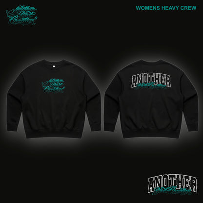 WOMENS ANOTHER BAD CREATION - ABC TEAL DEC DROP CREWNECKS
