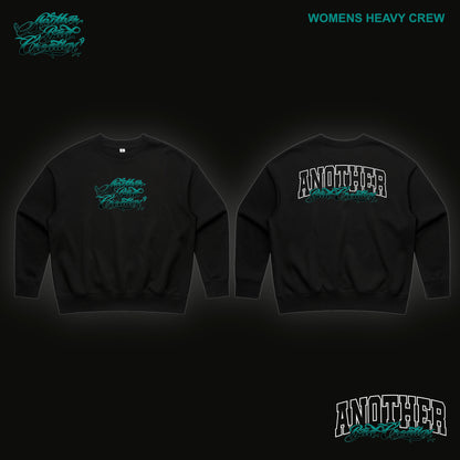 WOMENS ANOTHER BAD CREATION - ABC TEAL DEC DROP CREWNECKS