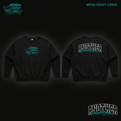MENS ANOTHER BAD CREATION - ABC TEAL DEC DROP CREWNECKS - BLACK