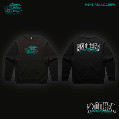 MENS ANOTHER BAD CREATION - ABC TEAL DEC DROP CREWNECKS - BLACK