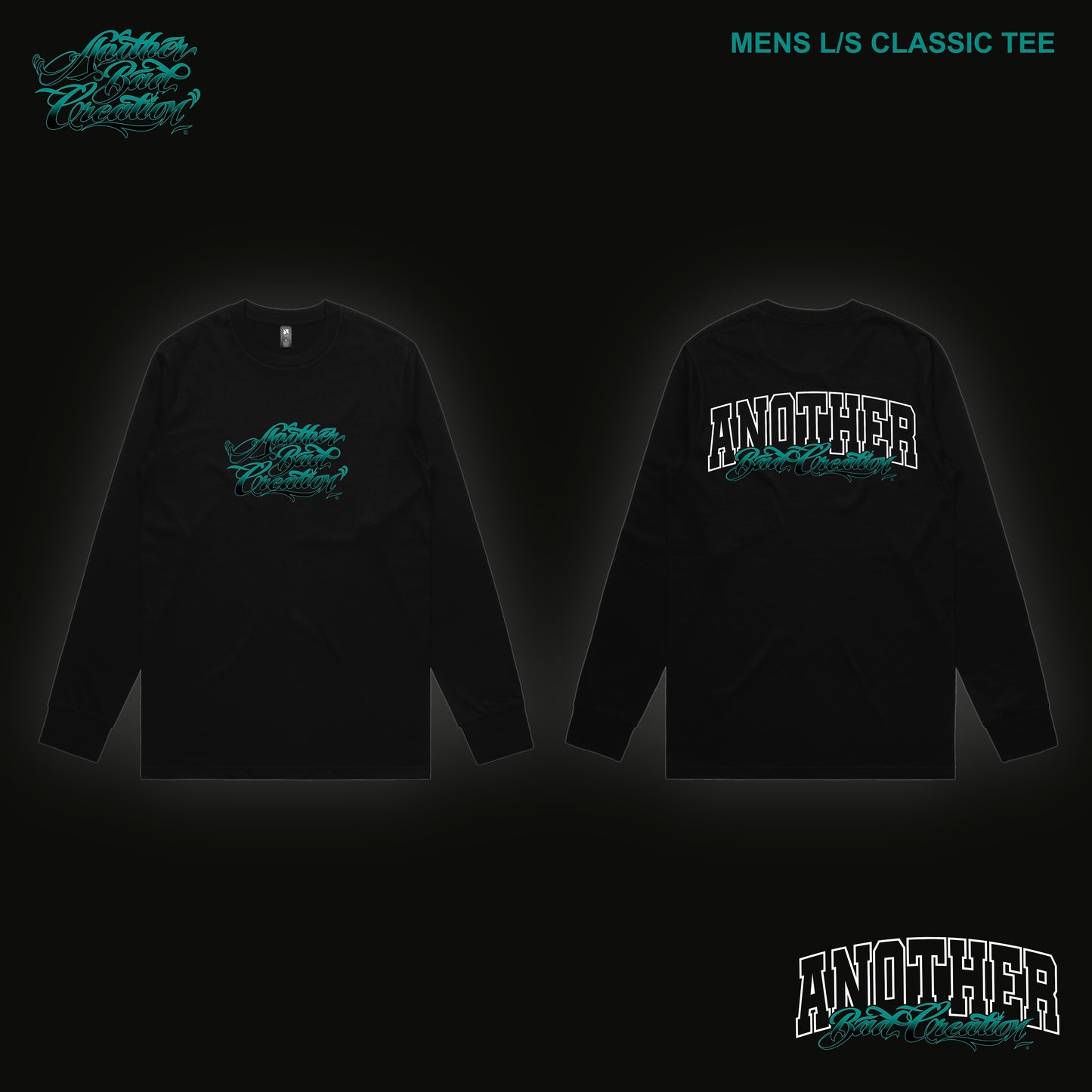 MENS ANOTHER BAD CREATION - ABC TEAL DEC DROP - MENS CLASSIC LONG SLEEVE TEE - 5071