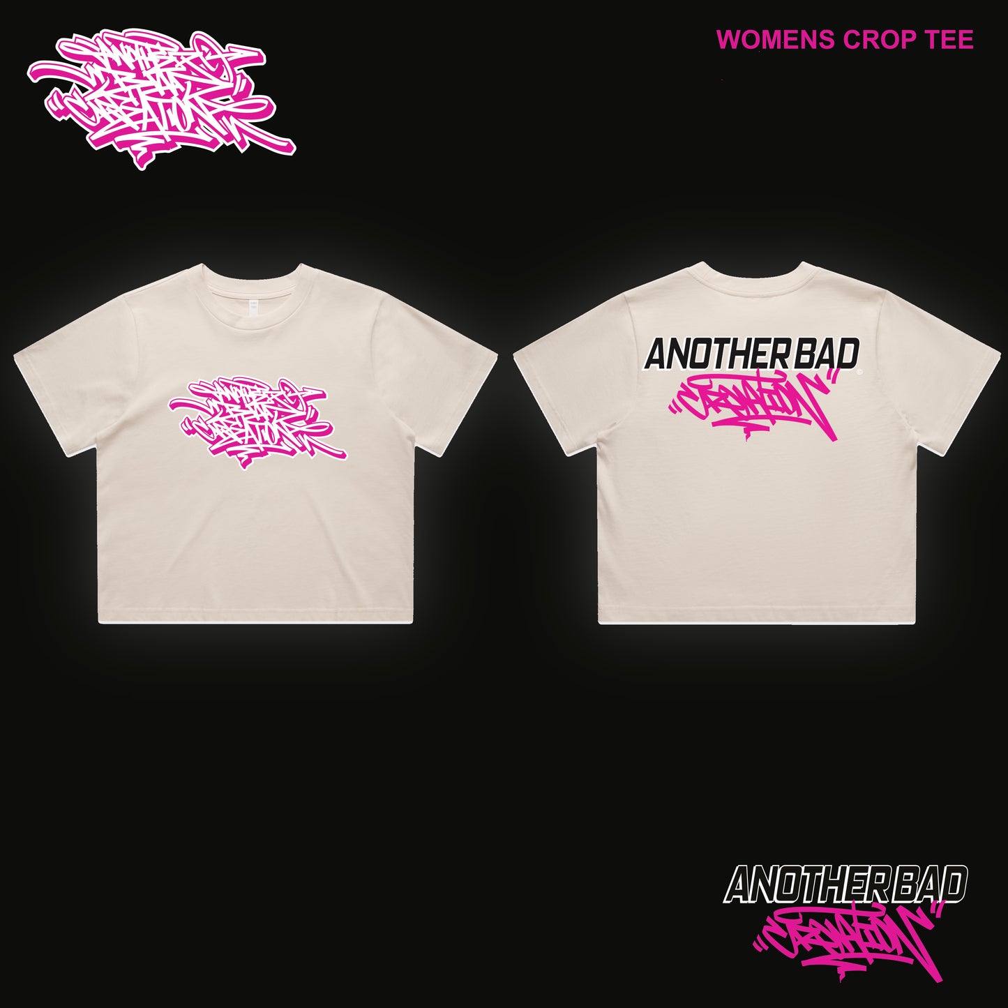 WOMENS ANOTHER BAD CREATION - ABC PINK MARCH BONE DROP - TEES