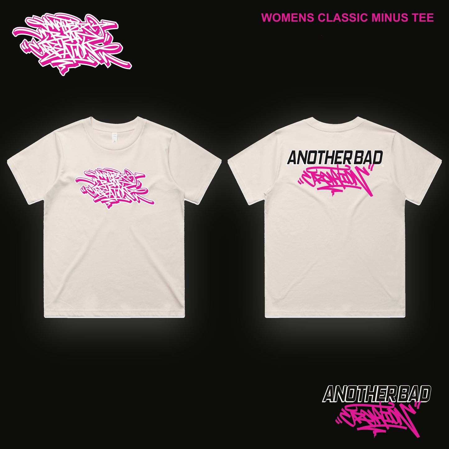 WOMENS ANOTHER BAD CREATION - ABC PINK MARCH BONE DROP - TEES