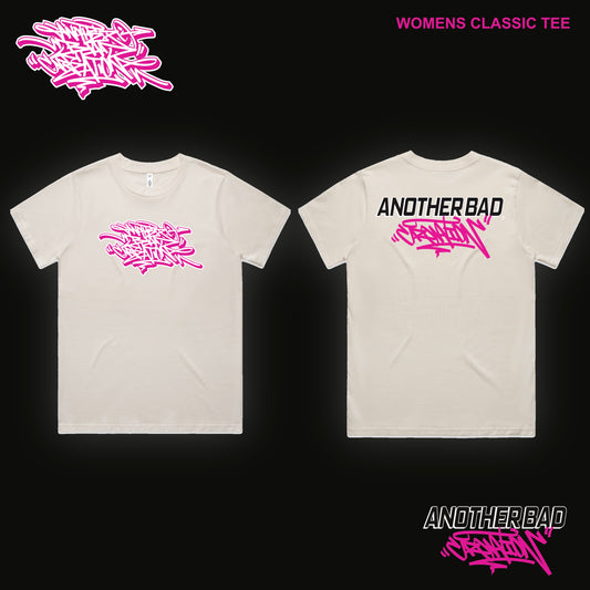 WOMENS ANOTHER BAD CREATION - ABC PINK MARCH BONE DROP - TEES