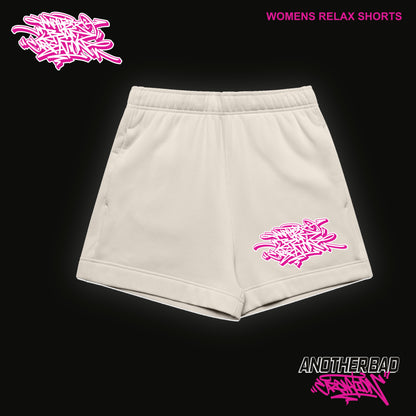 WOMENS ANOTHER BAD CREATION - ABC PINK MARCH BONE DROP - RELAX SHORTS - 4933
