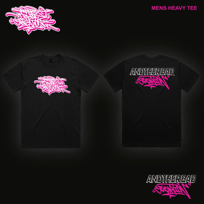 MENS ANOTHER BAD CREATION - ABC PINK ON BLACK DROP - MENS TEES