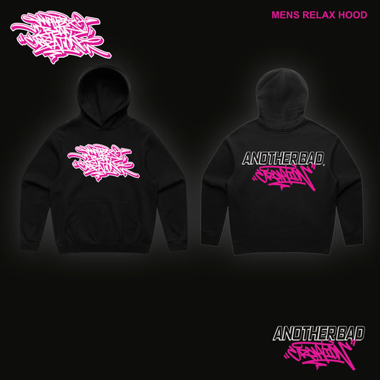 MENS ANOTHER BAD CREATION - ABC PINK ON BLACK DROP - HOODIES