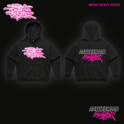 MENS ANOTHER BAD CREATION - ABC PINK ON BLACK DROP - HOODIES
