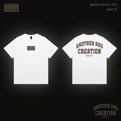 MENS ANOTHER BAD CREATION - ABC BROWN EMB JUNE DROP - MENS HEAVY TEES - 5080 - BLACK - WHITE