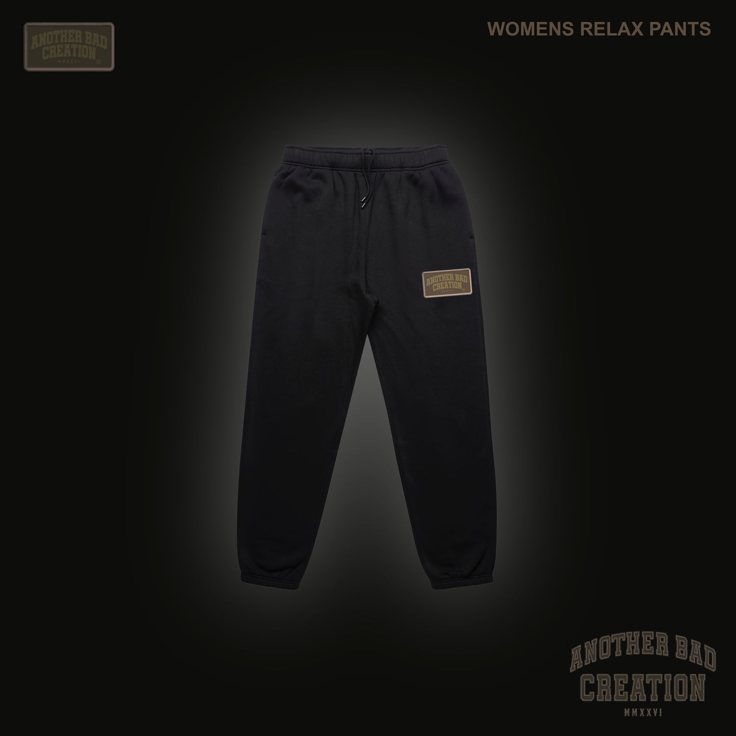 WOMENS ANOTHER BAD CREATION - ABC BROWN EMB JUNE  DROP RELAX PANTS -4932