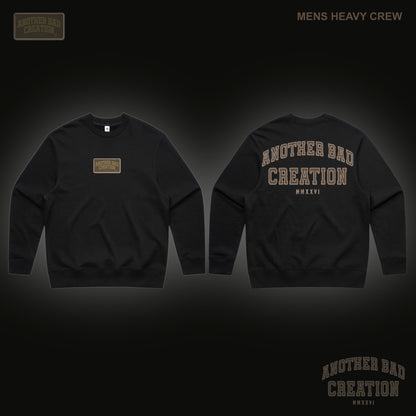 MENS ANOTHER BAD CREATION - ABC BROWN EMB JUNE DROP CREWNECKS - BLACK
