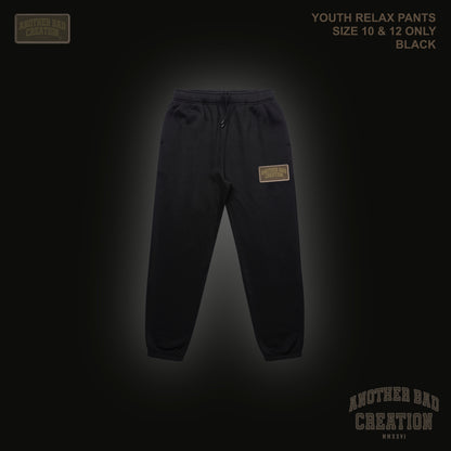 YOUTH ANOTHER BAD CREATION - ABC BROWN EMB JUNE DROP - RELAX PANTS - 3041 BLACK