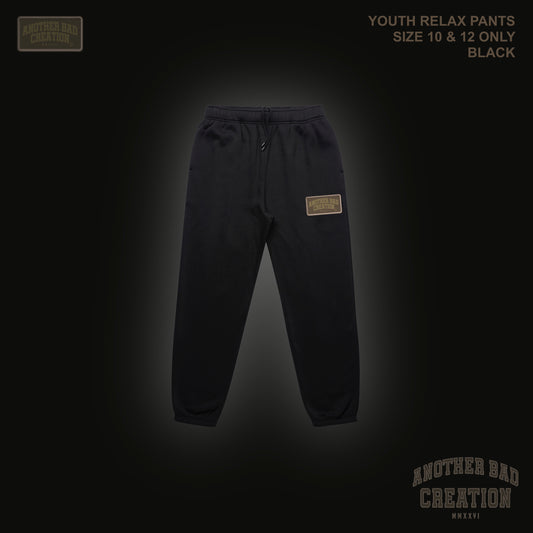 YOUTH ANOTHER BAD CREATION - ABC BROWN EMB JUNE DROP - RELAX PANTS - 3041 BLACK