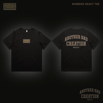 WOMENS ANOTHER BAD CREATION - ABC BROWN EMB JUNE  DROP - HEAVY TEES - BLACK - WHITE