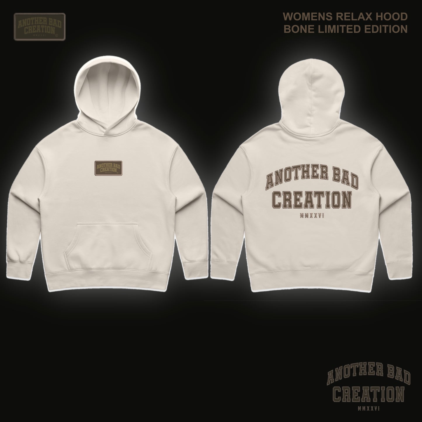 WOMENS ANOTHER BAD CREATION - ABC BROWN EMB JUNE DROP - BONE LIMITED EDITION