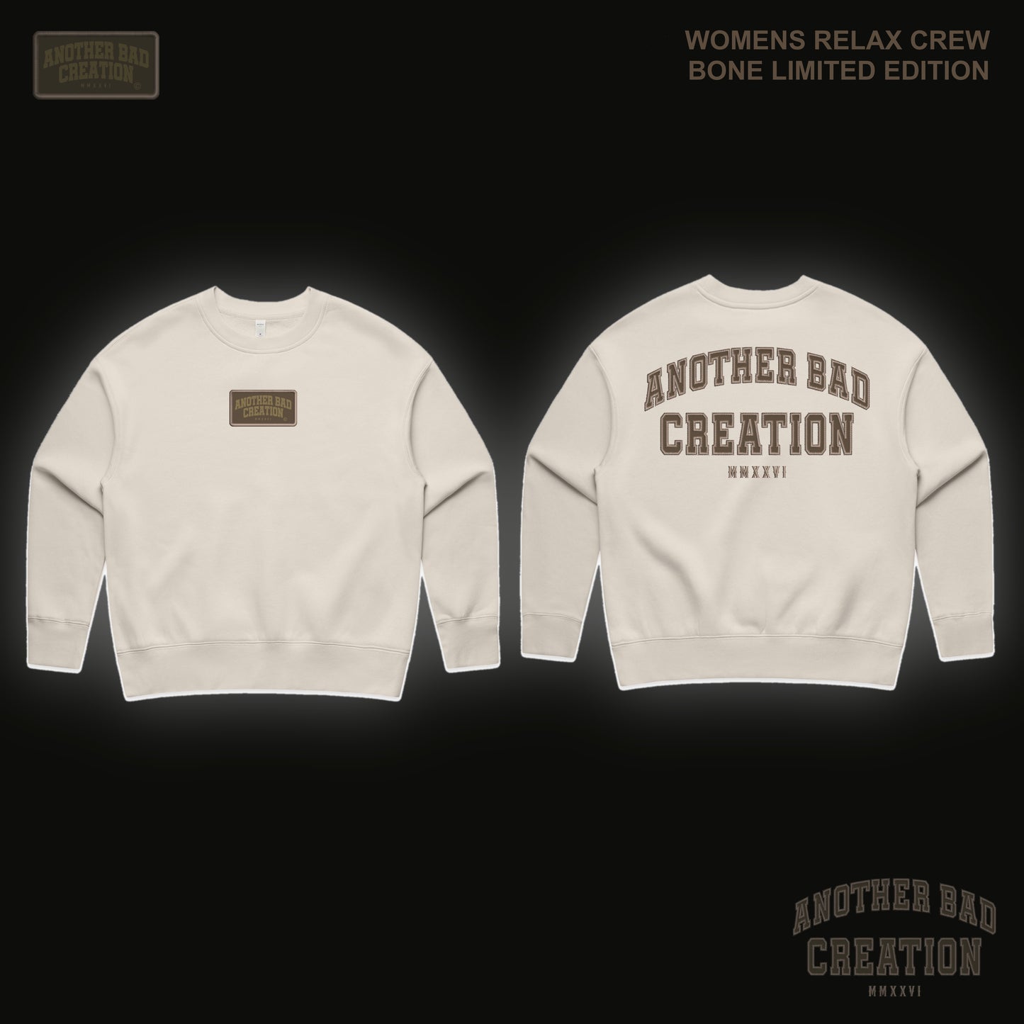 WOMENS ANOTHER BAD CREATION - ABC BROWN EMB JUNE DROP - BONE LIMITED EDITION