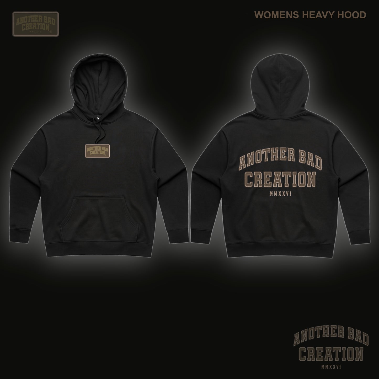 WOMENS ANOTHER BAD CREATION - ABC BROWN EMB JUNE DROP - HOODIES