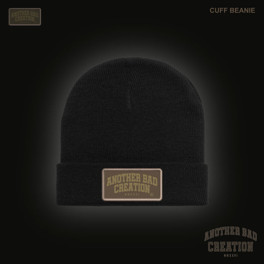 ANOTHER BAD CREATION - ABC BROWN JUNE DROP - BLACK CUFF BEANIE - 1107
