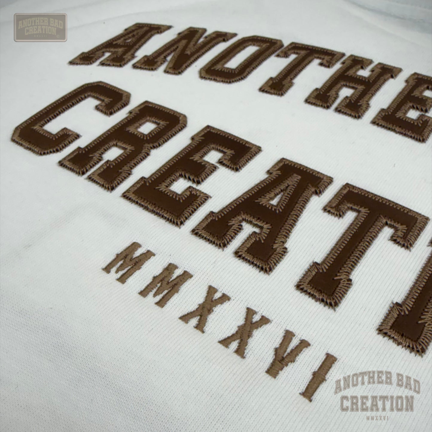 WOMENS ANOTHER BAD CREATION - ABC BROWN EMB JUNE  DROP - HEAVY TEES - BLACK - WHITE