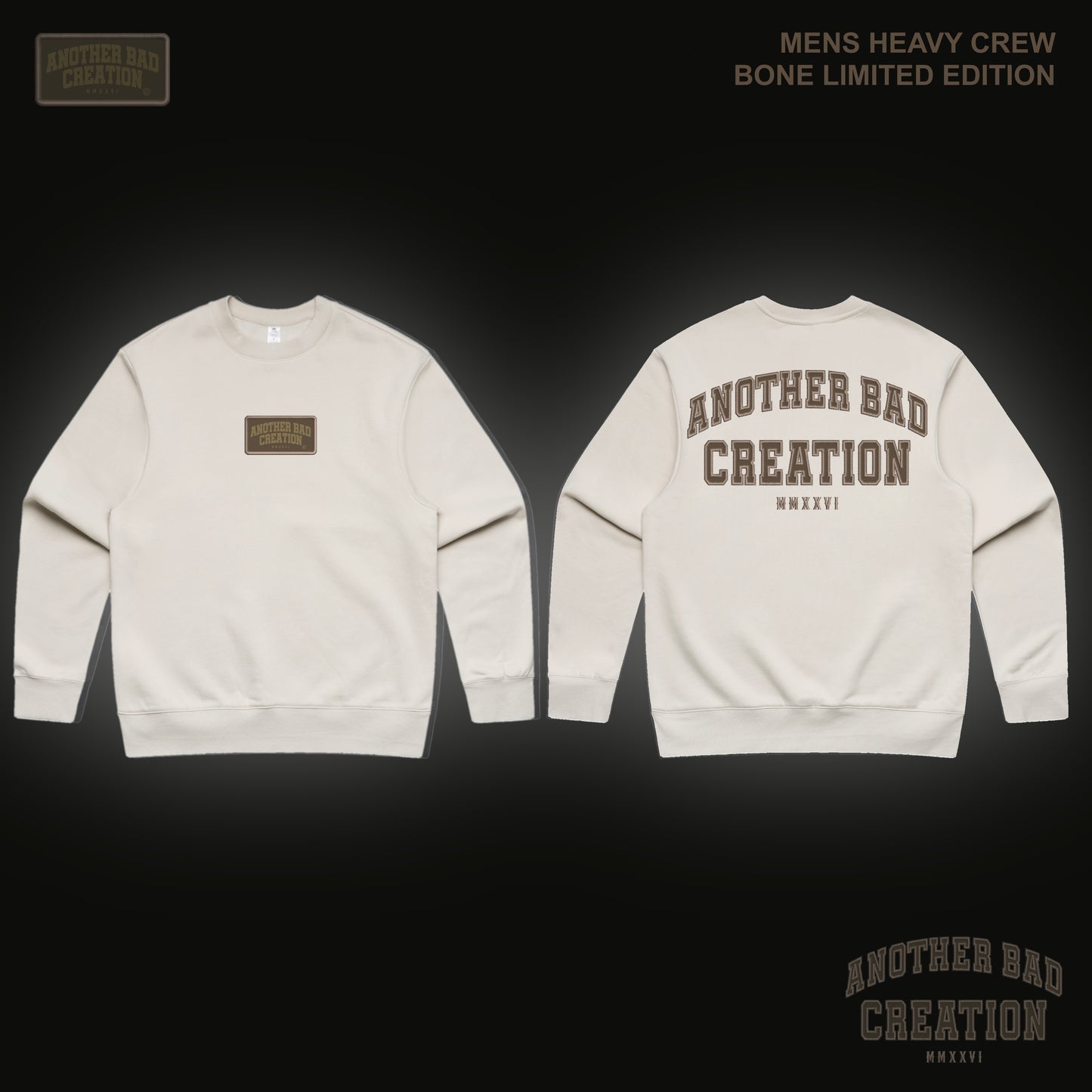 MENS ANOTHER BAD CREATION - ABC BROWN EMB JUNE DROP ON BONE - LIMITED EDITION